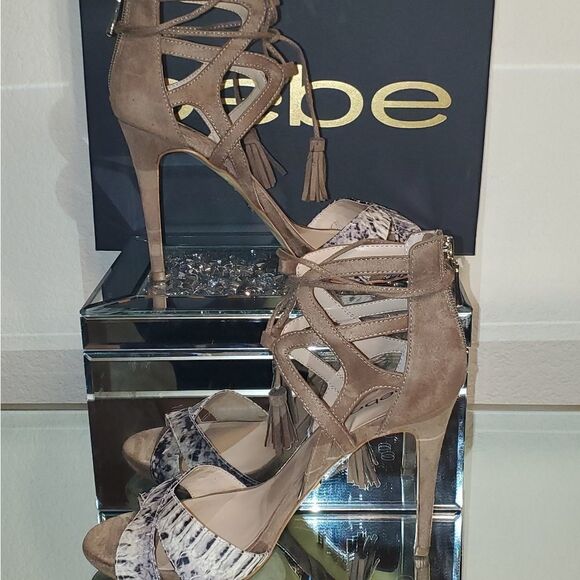 Bebe Lea Tassleled Tie-up Sandal Size 10 - Picture 15 of 16